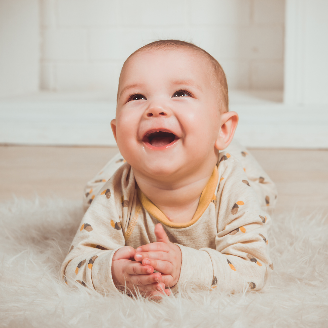 Baby laughing.