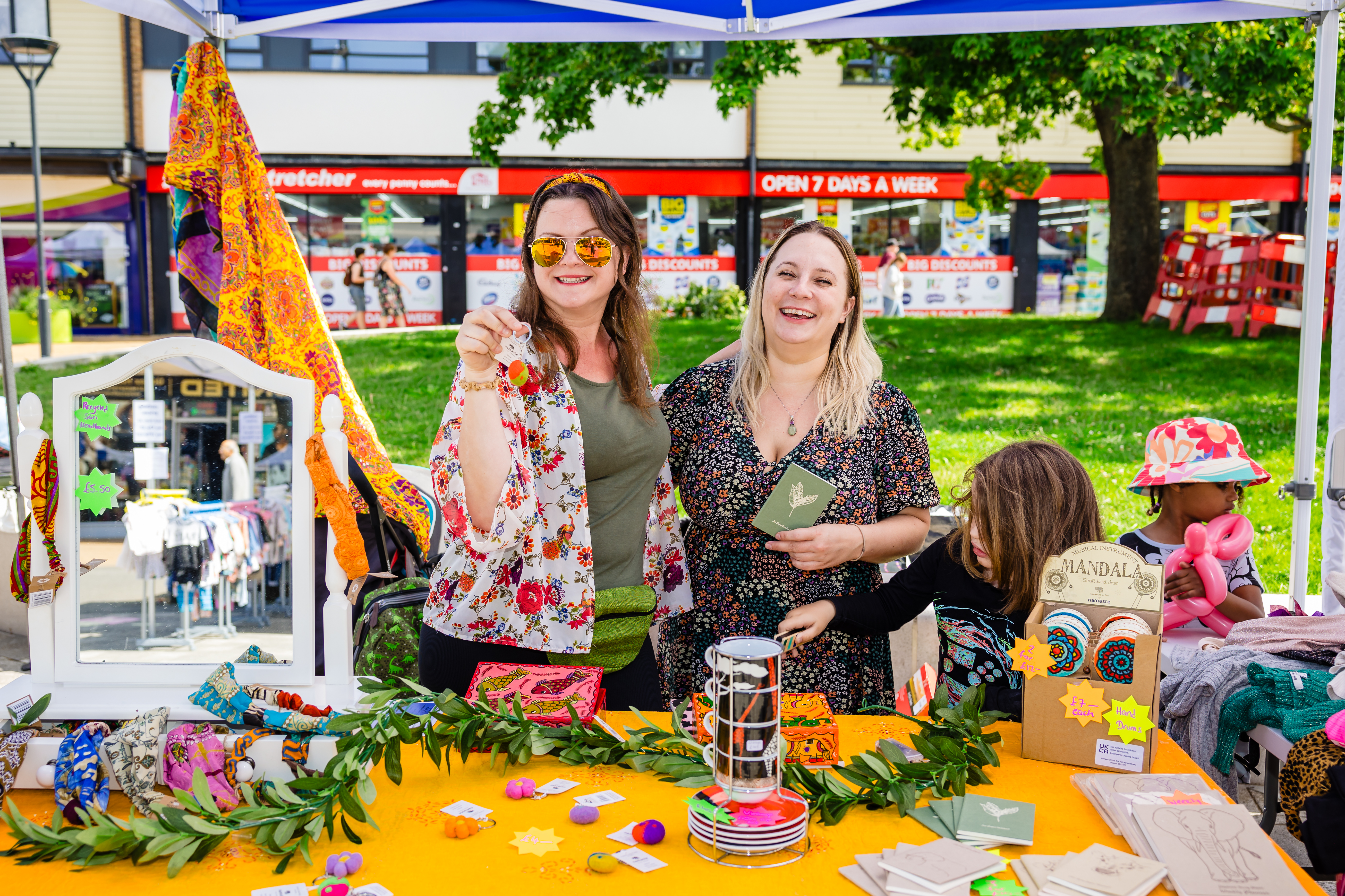 vintage and preloved market stall