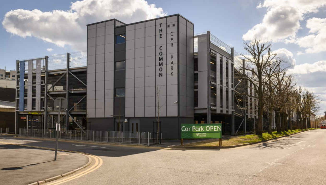 Multi storey car park in Hatfield Town Centre