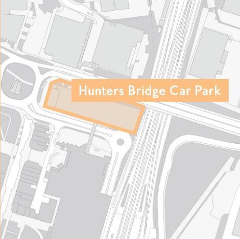 Hunters Bridge car park diagram