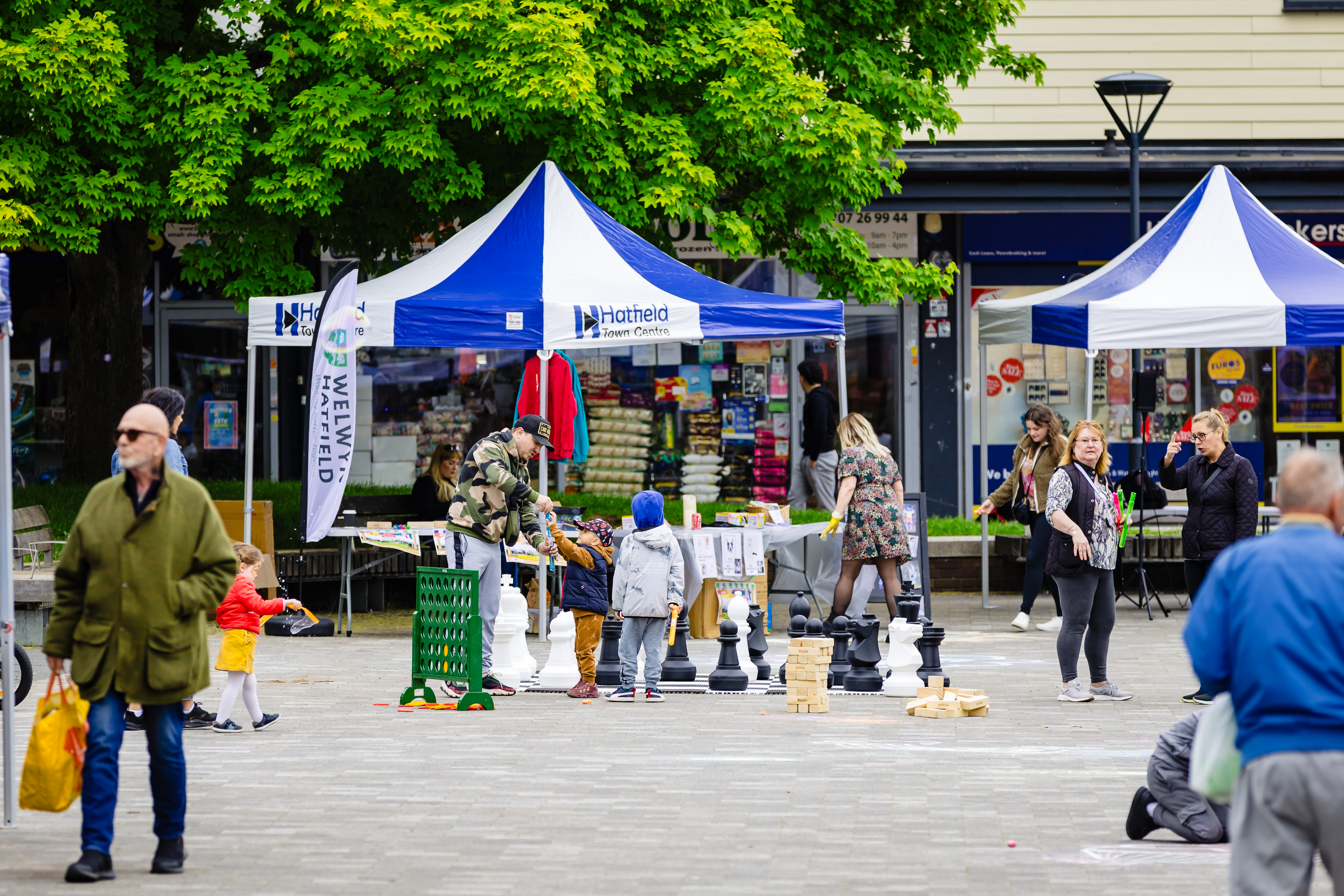 Hatfield market stalls