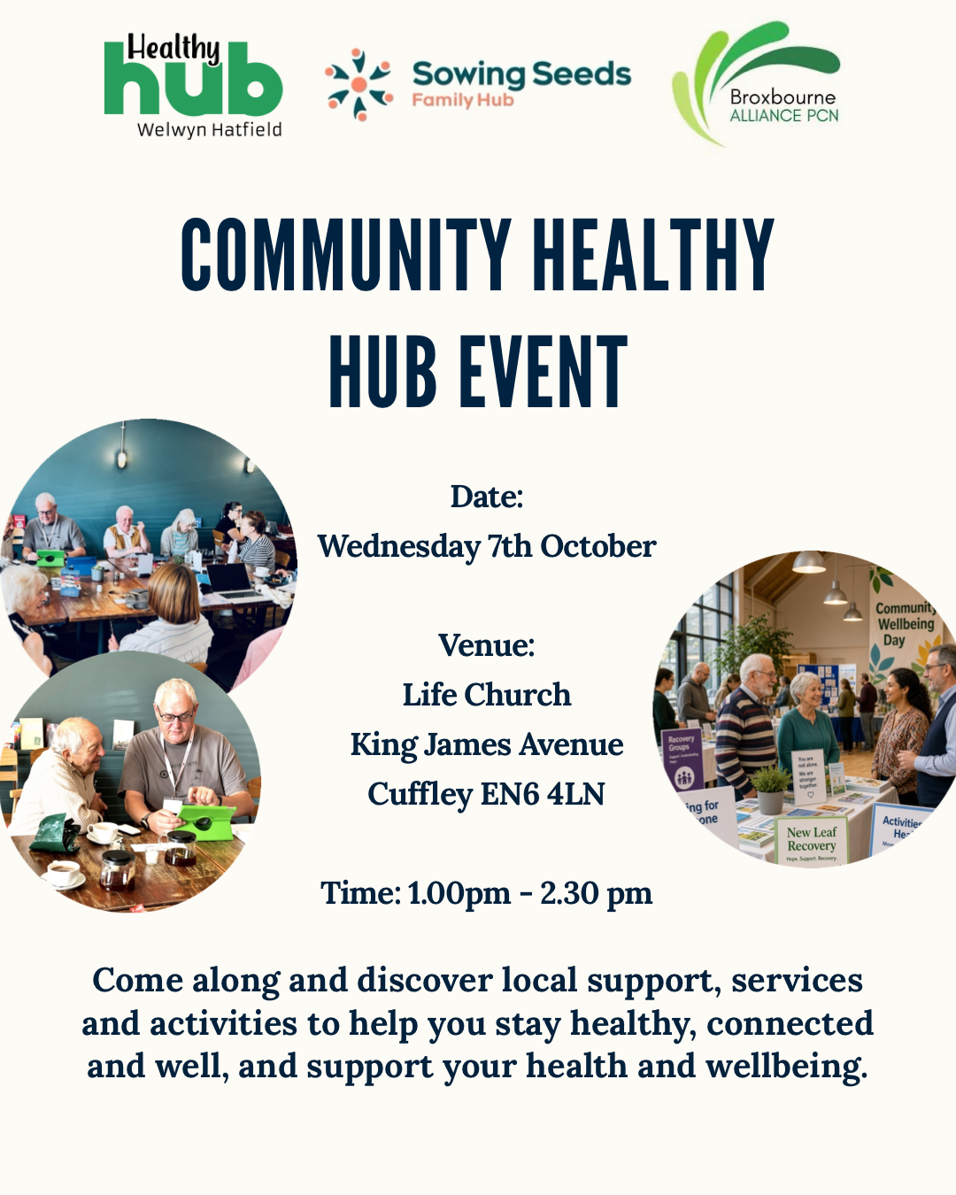 Cuffley community healthy hub event