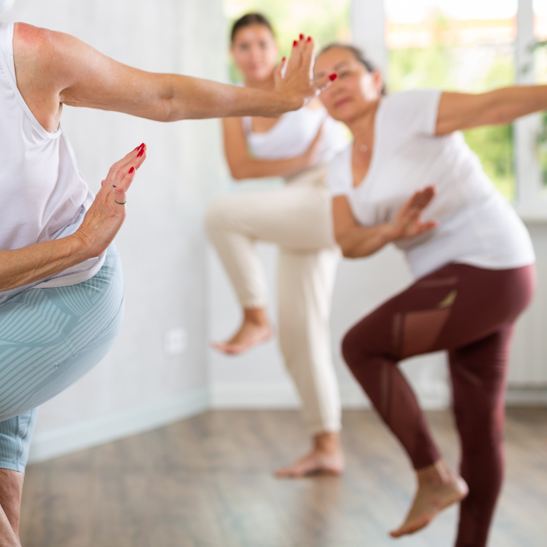 3 women dancing.