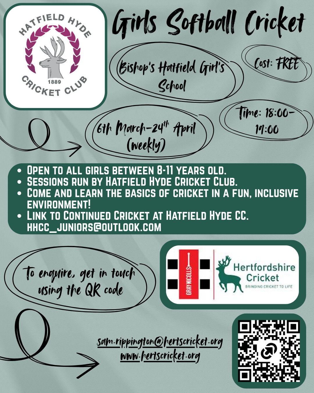 Girls Softball Cricket