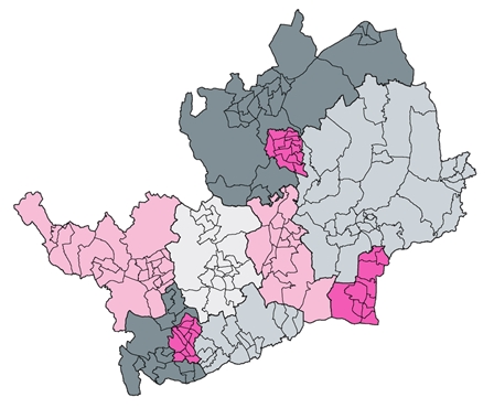 Herts map pink and grey