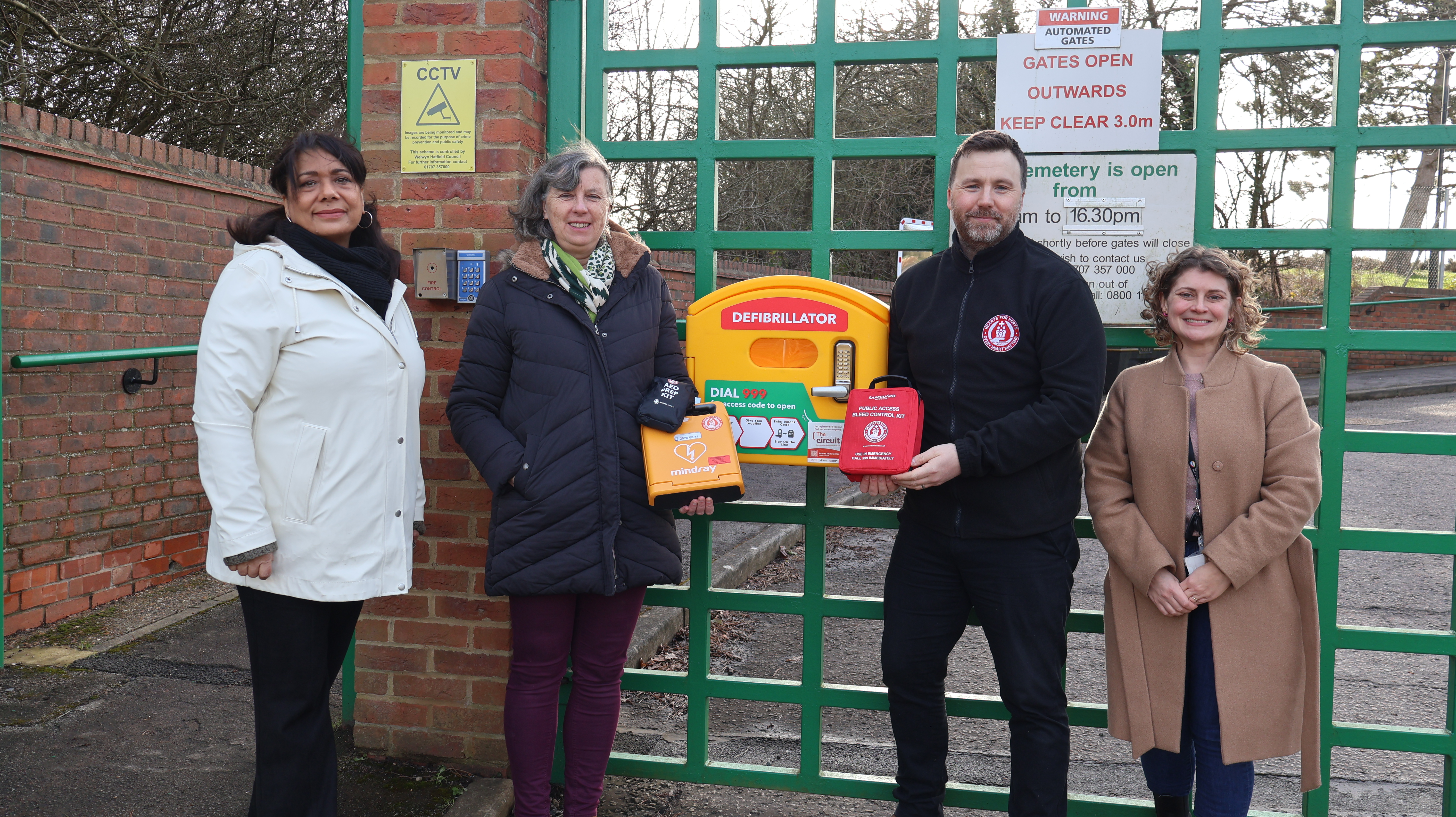 Defibrillator installed at Oak Hill