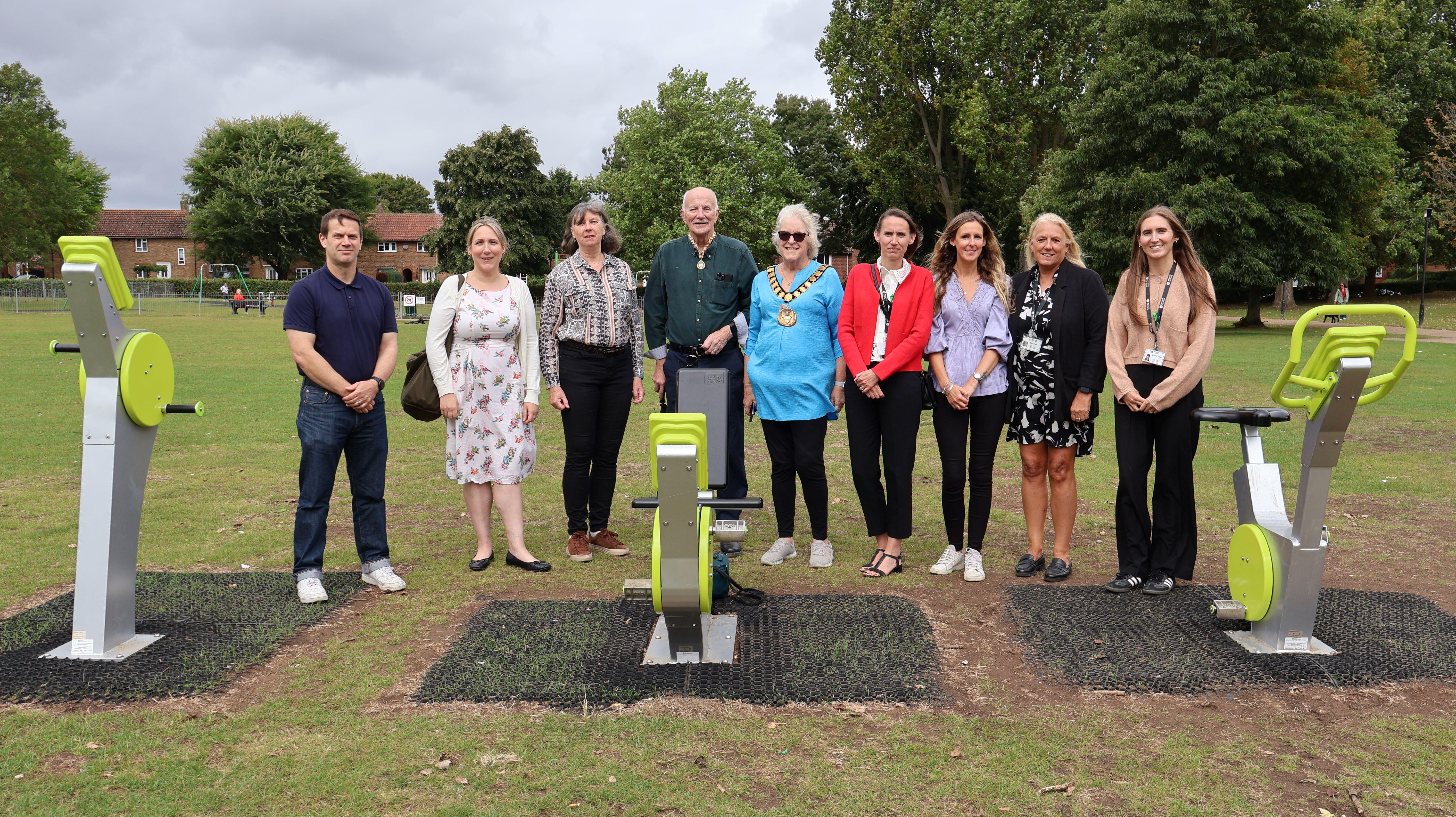 The new outdoor gym at King George V Playing Fields