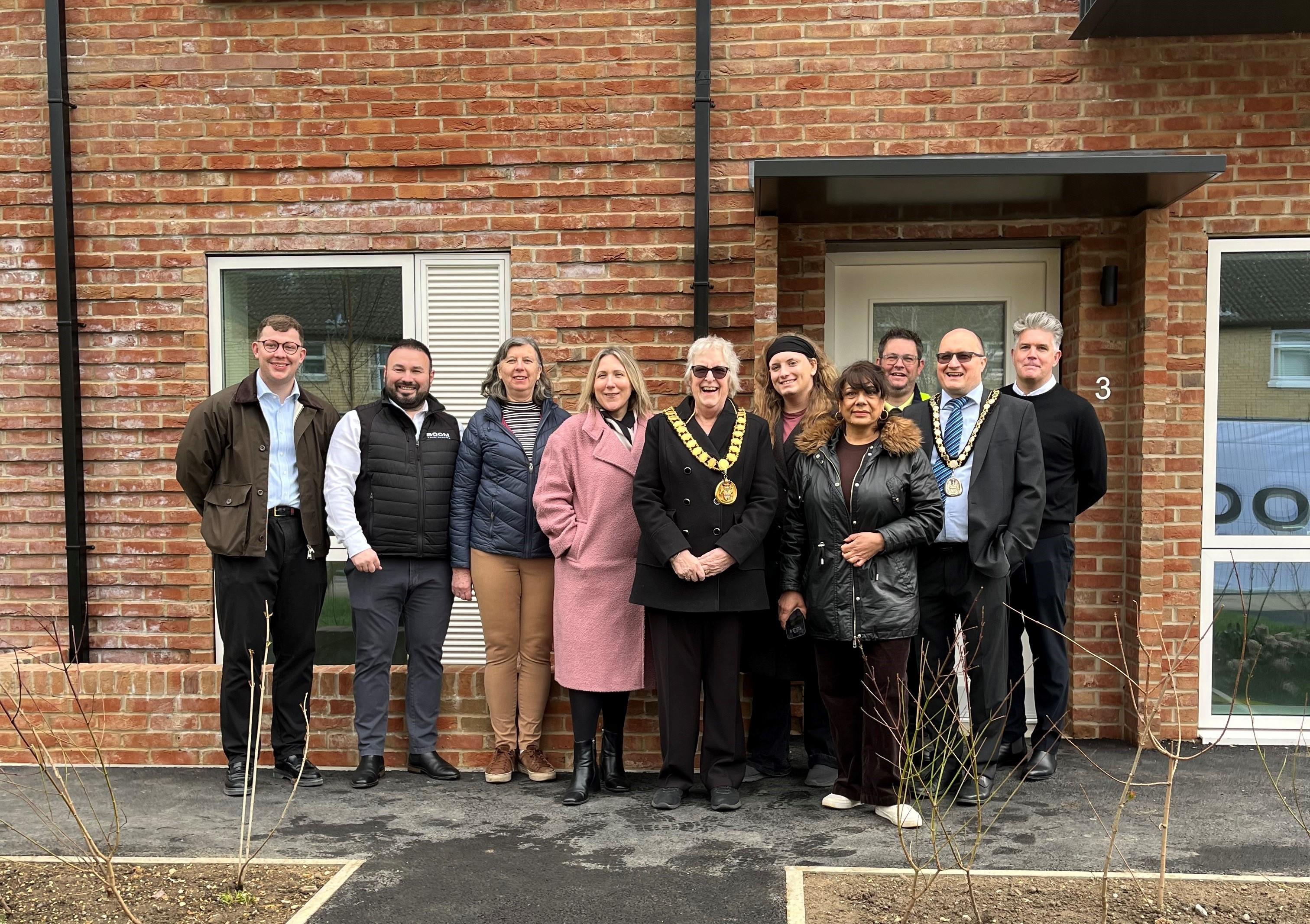 Councillors at the Ludwick Green development