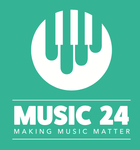 Logo saying 'music 24' on it