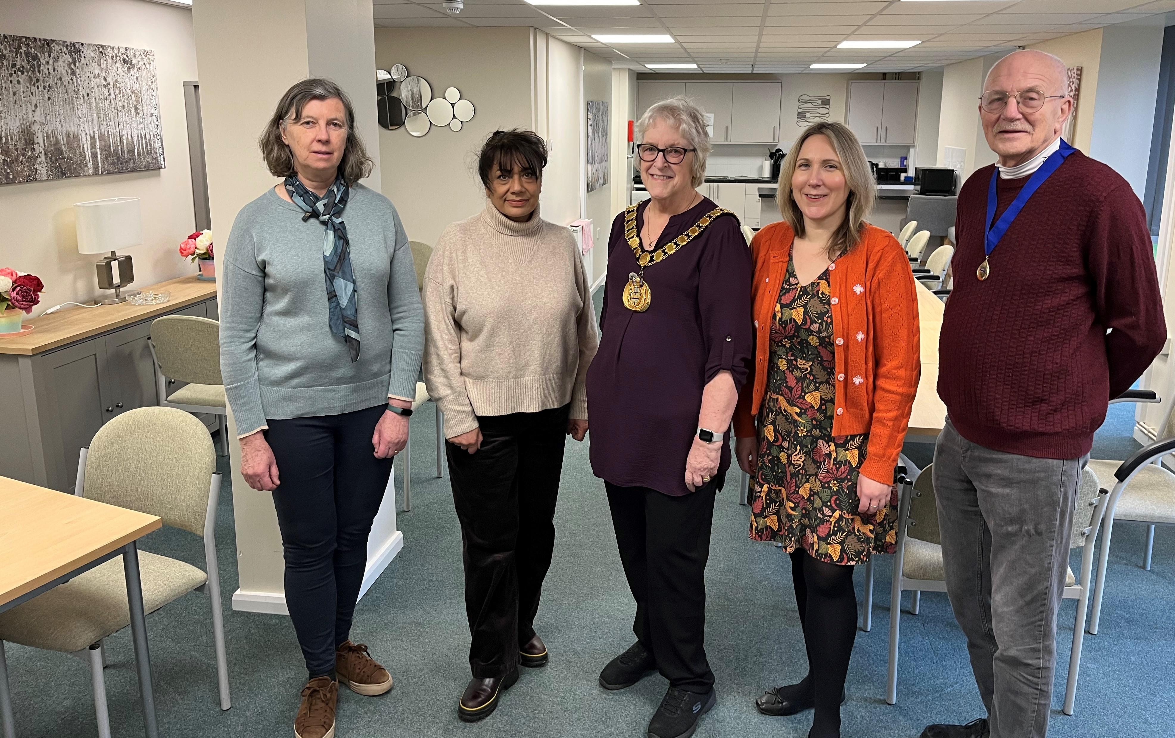 Councillors visiting the Chilton Green scheme