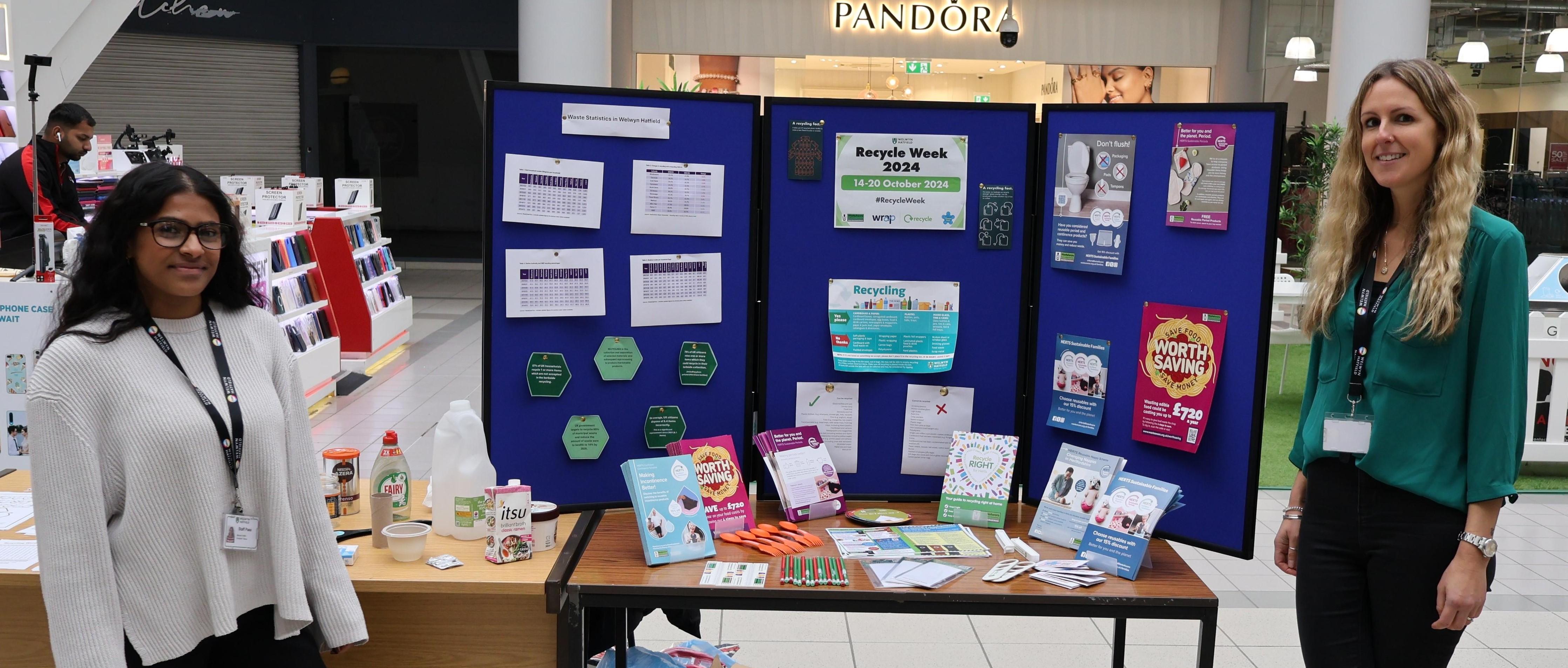 Recycling week 2024 whbc stand at the howard centre