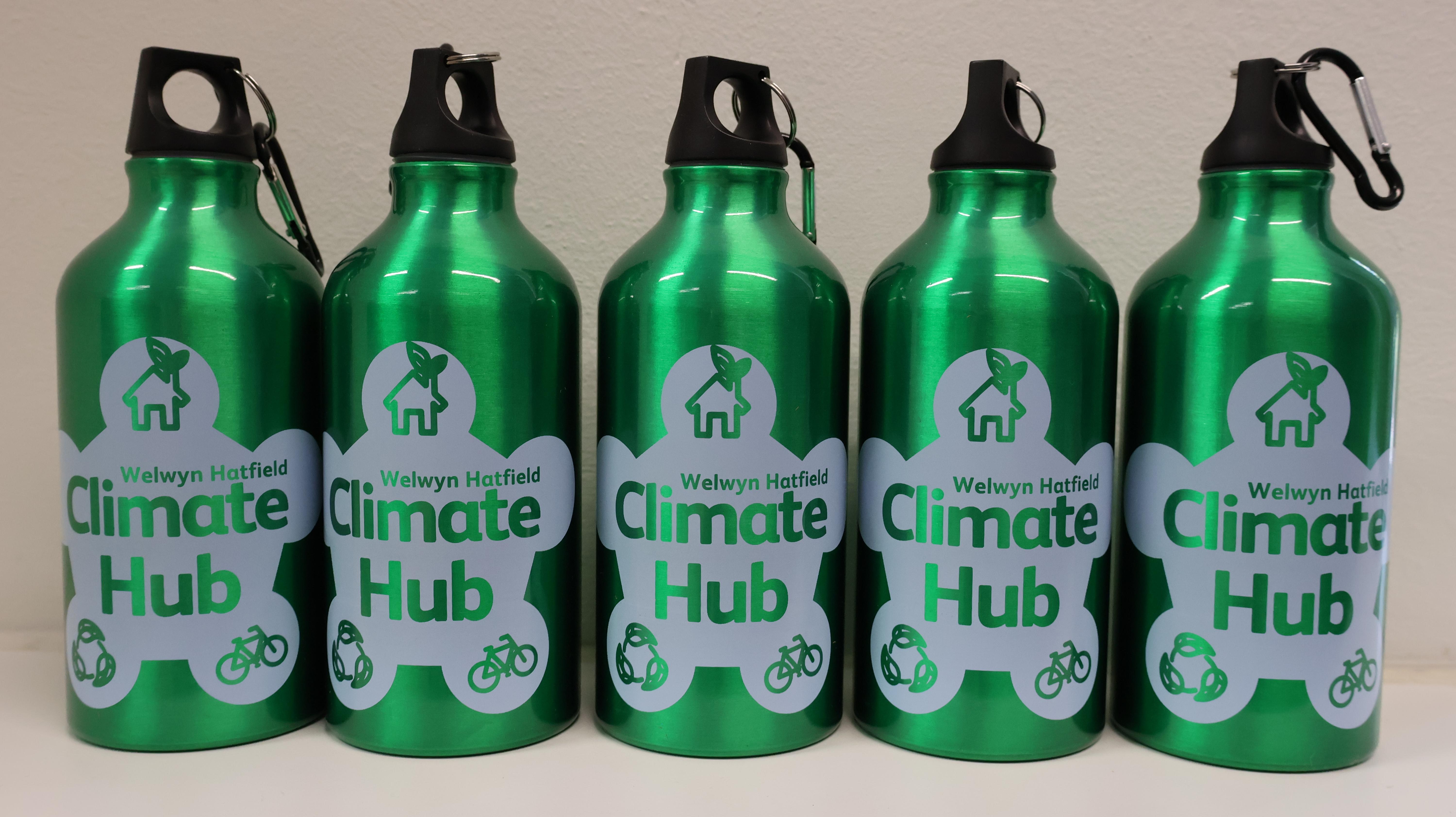 Reusable aluminium water bottles