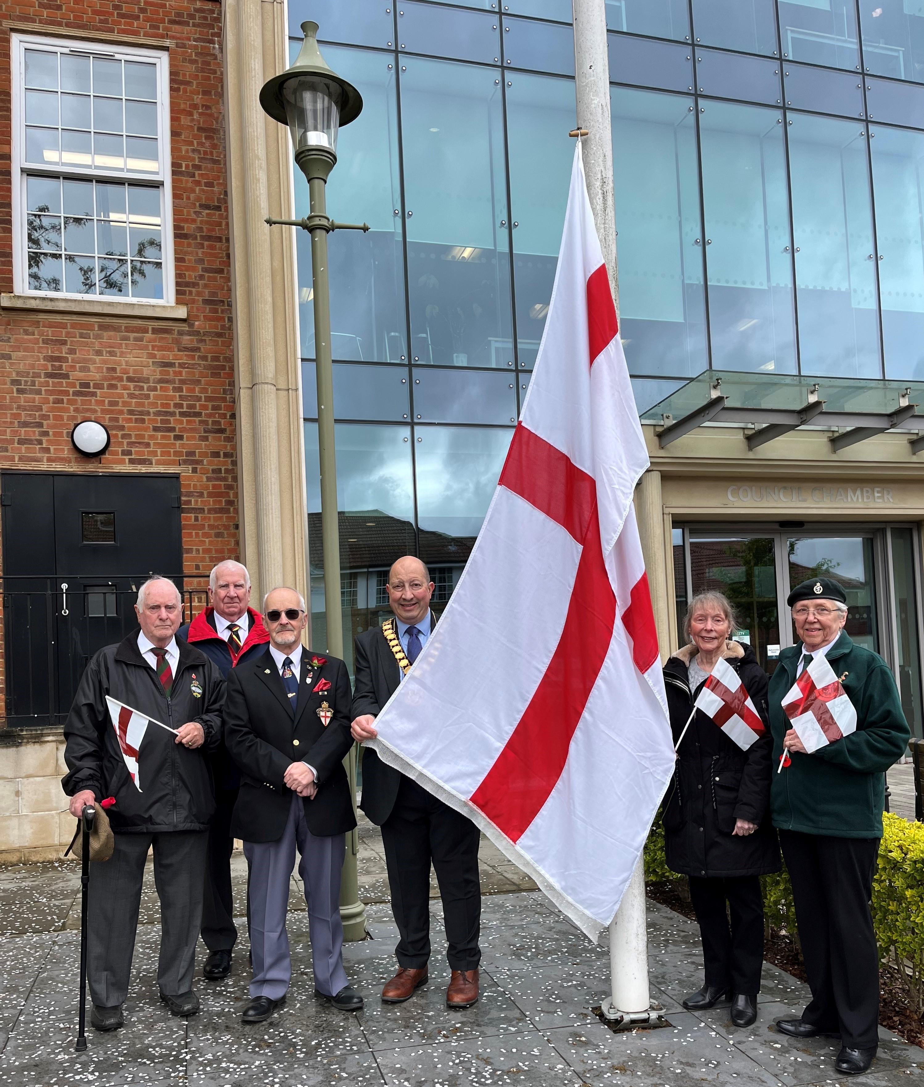 St George's Day flag raising