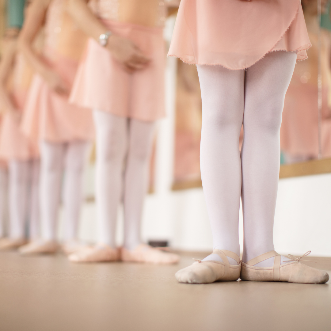 Young girls in a ballet class
