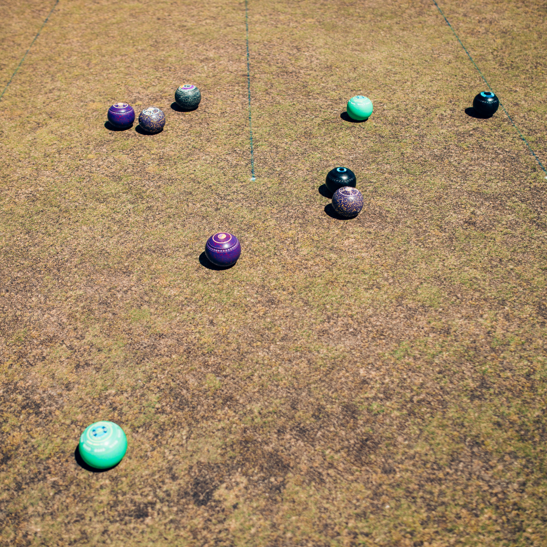 Bowls balls on a green