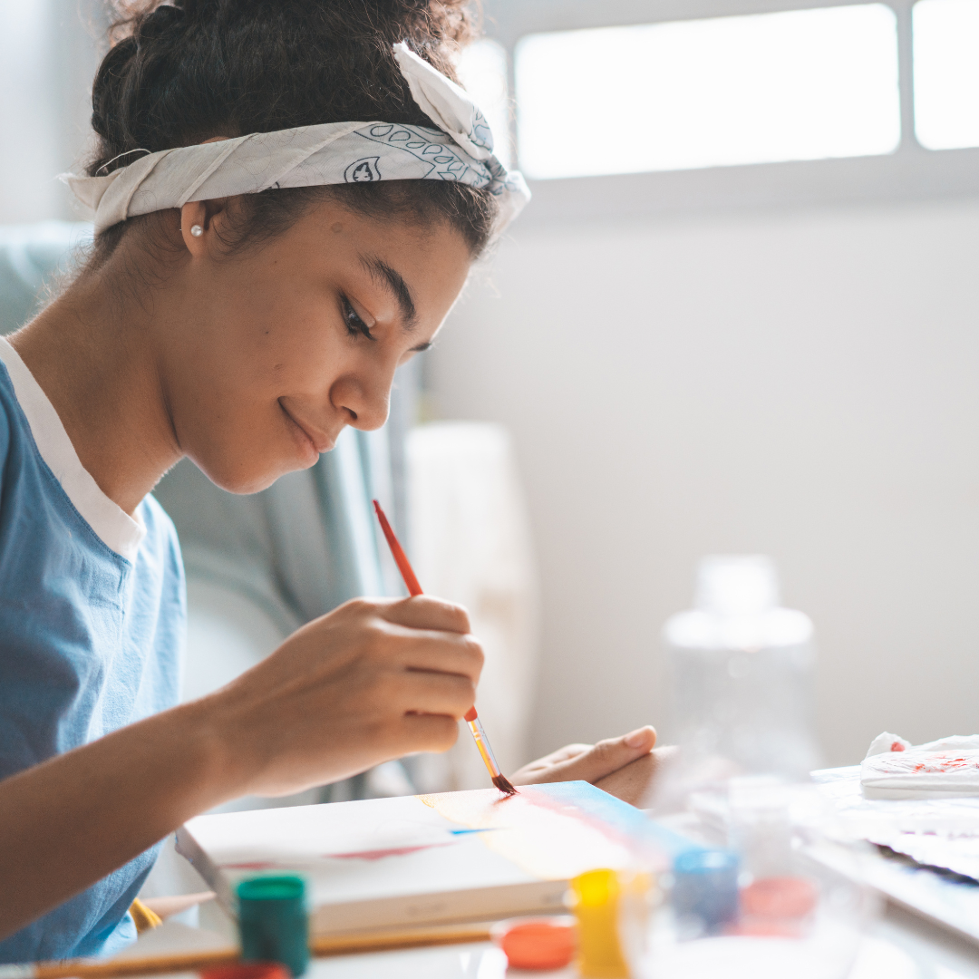 Girl painting