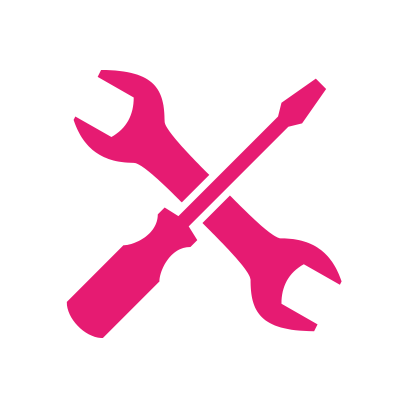 pink tools graphic